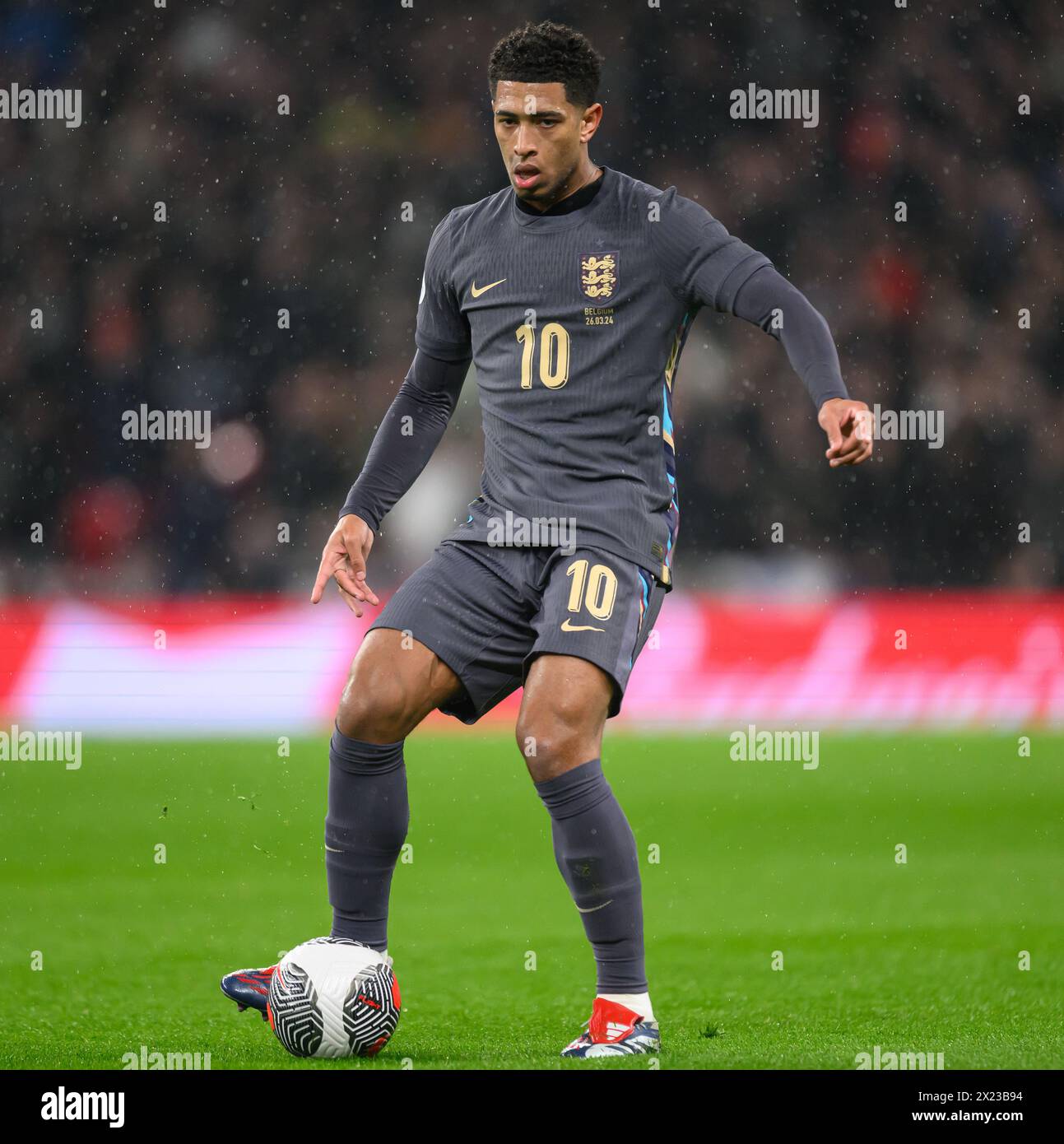 26 Mar 2024 - England v Belgium - International Friendly - Wembley Stadium. England's Jude Bellingham in action against Belgium.  Picture : Mark Pain / Alamy Live News Stock Photo