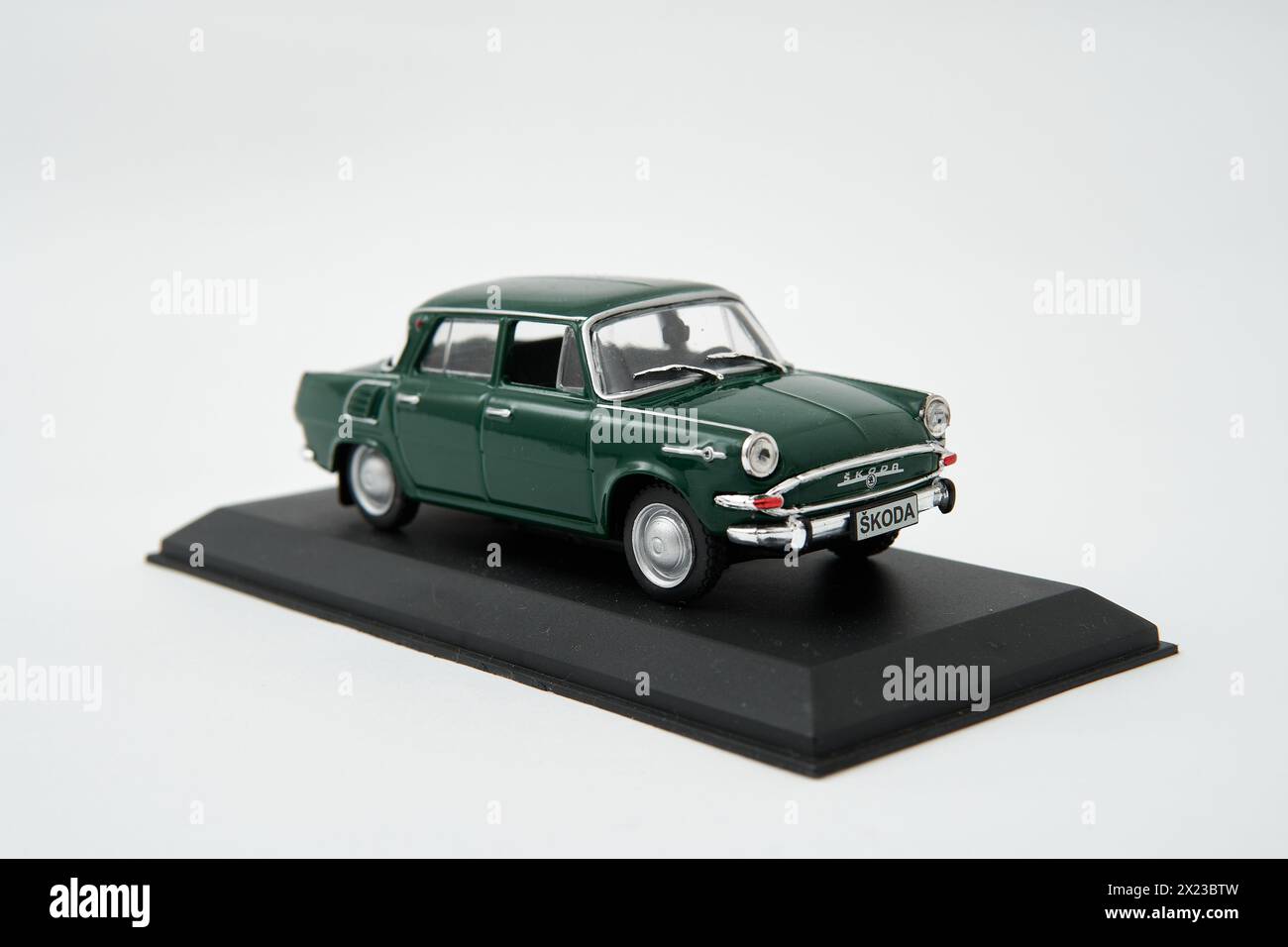 Belgrade, Serbia 04032024 Skoda 1000MB Deluxe car toy on white