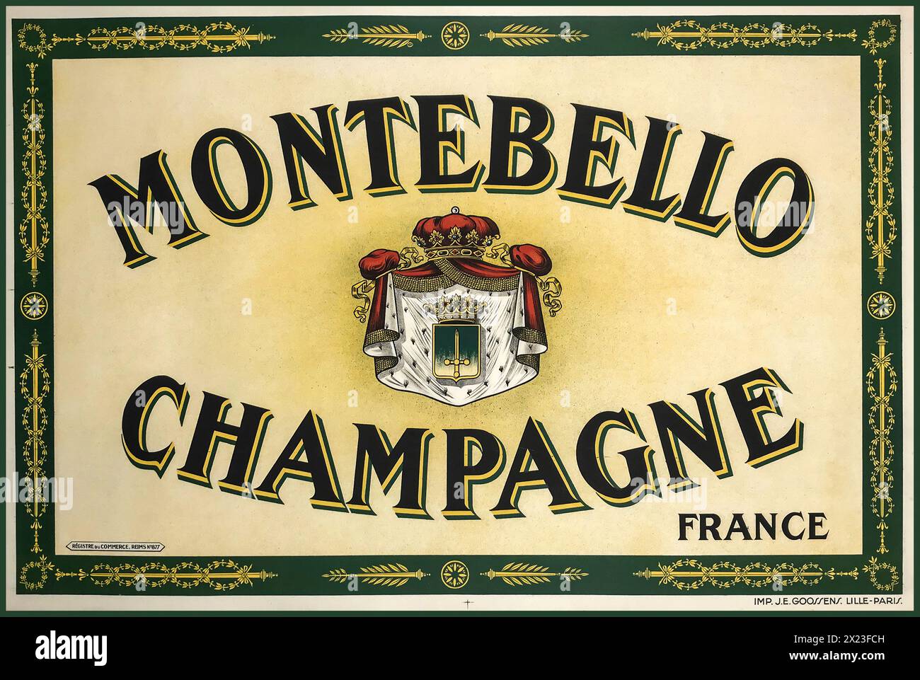 Vintage champagne advertisement hi-res stock photography and