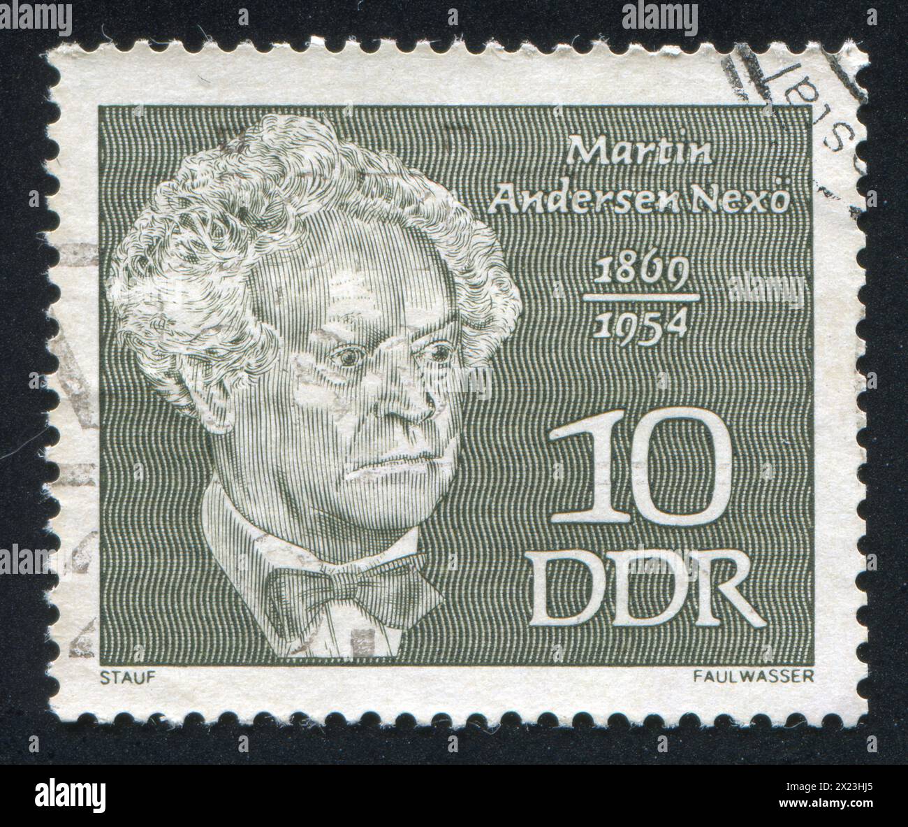 GERMANY - CIRCA 1969: stamp printed by Germany, shows Martin Andersen Nexo, Danish Writer, circa 1969 Stock Photo