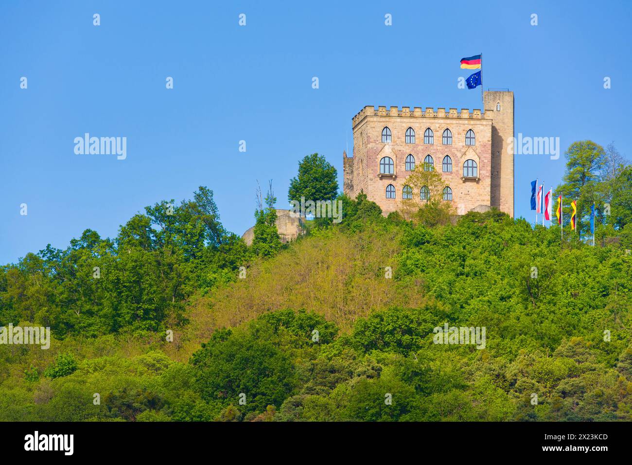 The Hambach Castle in Neustadt an der Weinstrasse, Rhineland-Palatinate, Germany Stock Photo