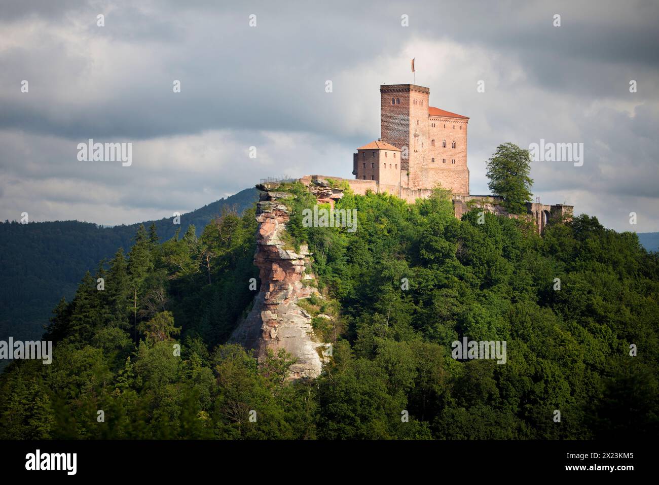 The Reichsburg Trifels in the Palatinate Forest, Annweiler, Rhineland-Palatinate, Germany Stock Photo