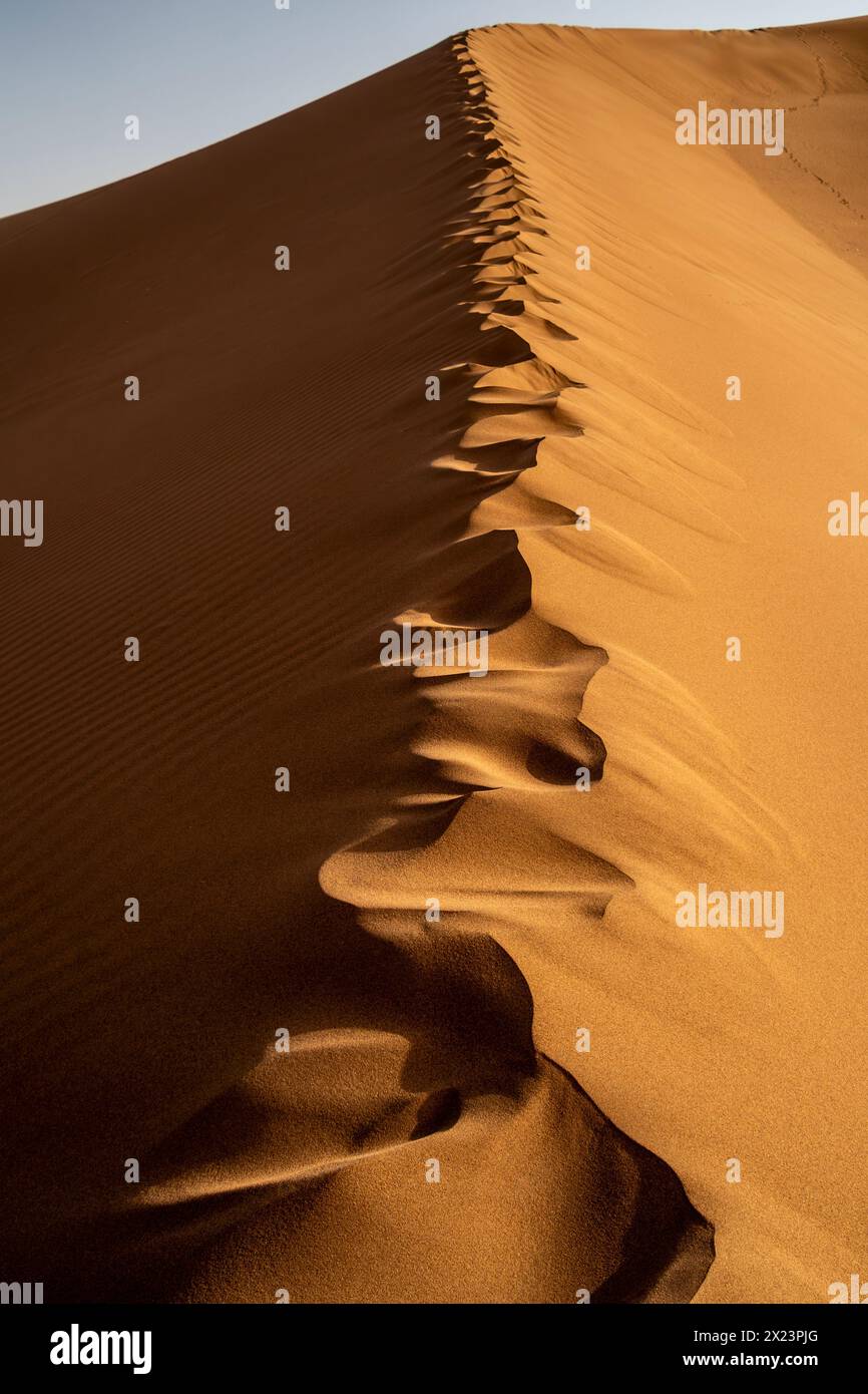 Sand Dunes at Erg Chigaga, Morocco Stock Photo