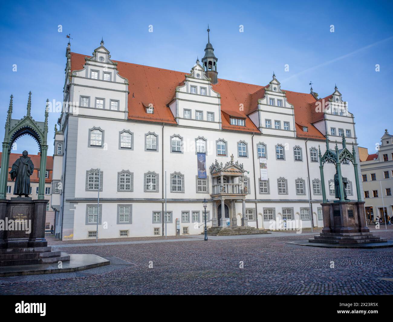 Town hall, Lutherstadt Wittenberg, Saxony-Anhalt, Germany Stock Photo