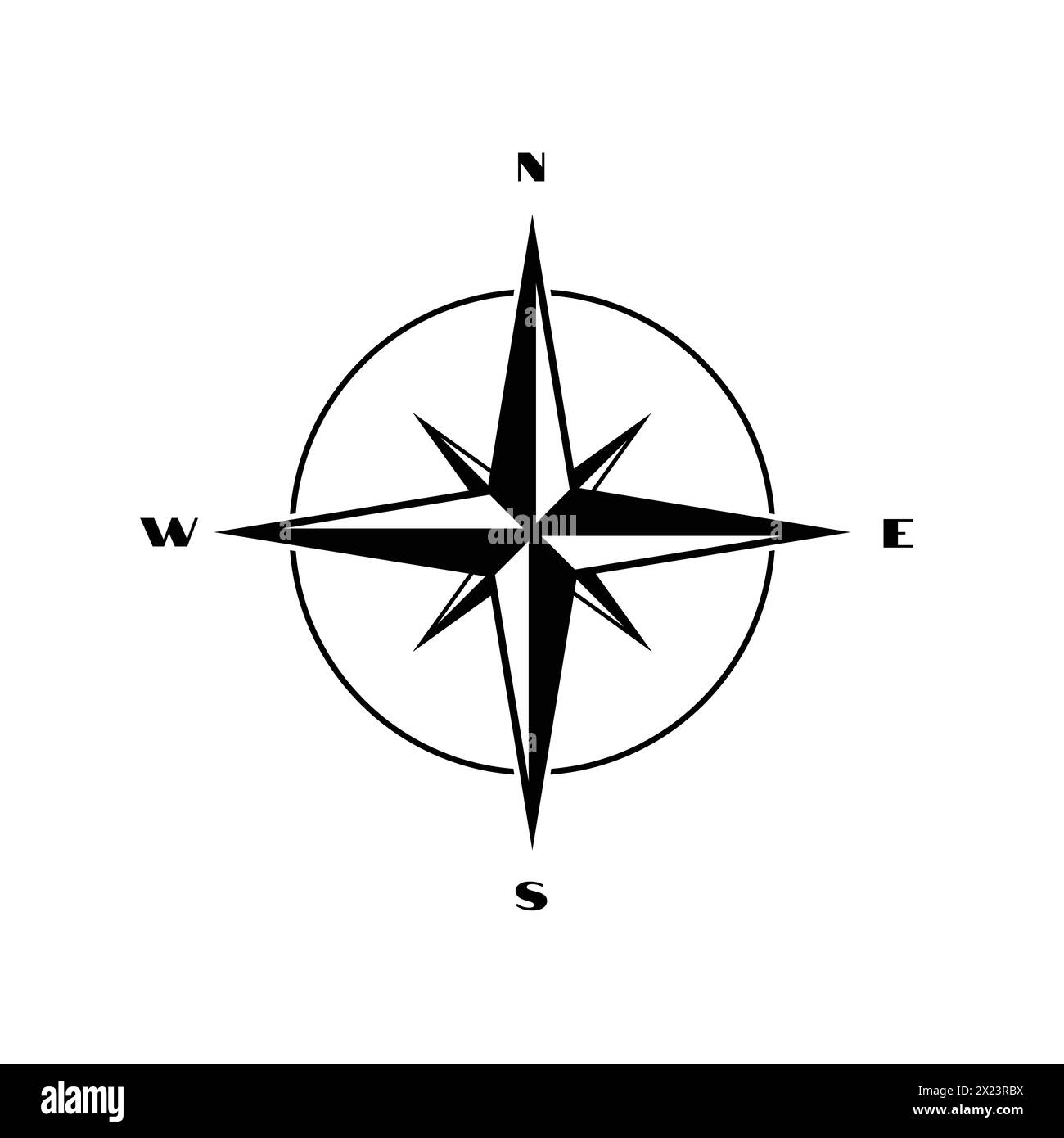 Compass Vector Illustration Compass Direction Icon Vector Compass Rose With North South East