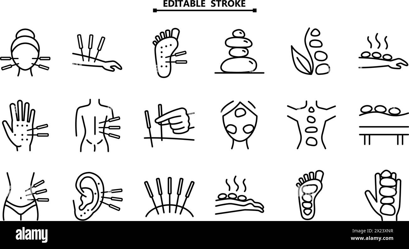 Acupuncture needle stone Stock Vector Images - Alamy