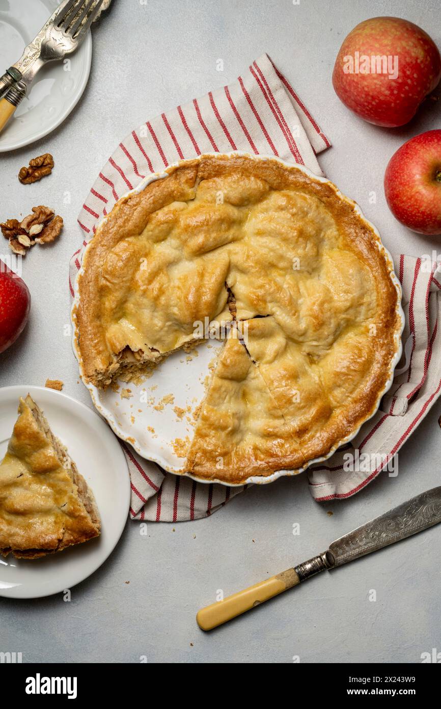 Apple cinnamon cake Stock Photo