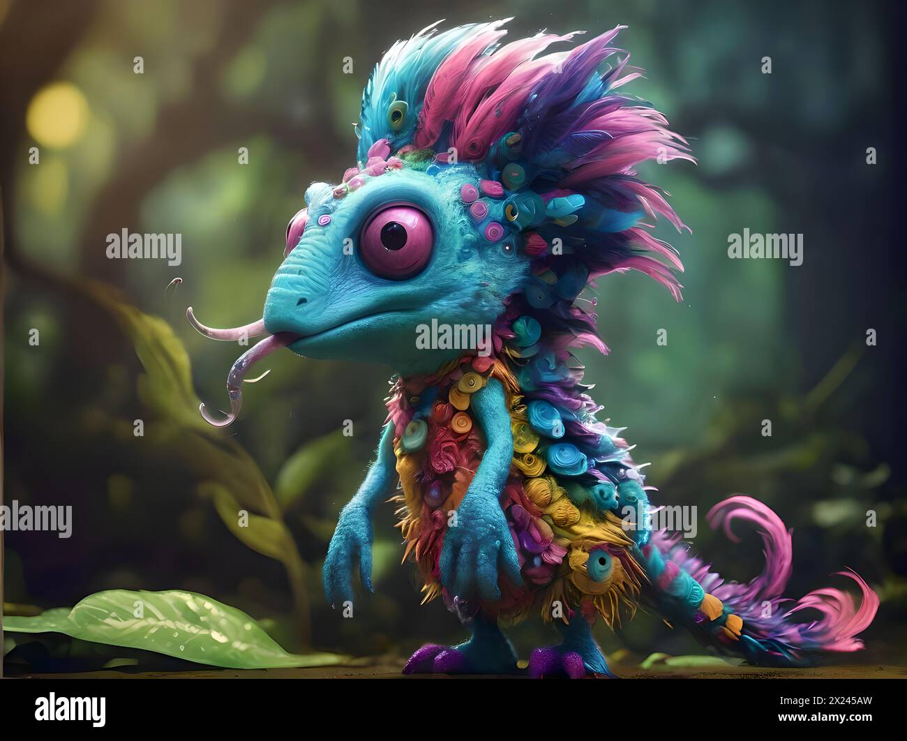 Whimsical and legendary monster, magical creature, fairy tale creature Stock Photo