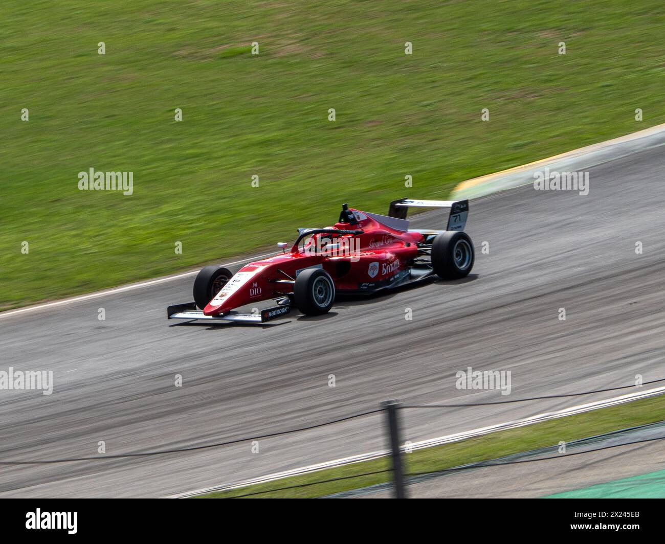 April 19, 2024, Sao Paulo, Sao Paulo, Brasil: SAO PAULO, (SP) - 04/19/2024 - STOCKCAR/MITSUBISHI/ESPORTE/SP - View of the free practice sessions for Stock Car, Formula 4 and the presentation of Mitsubishi as a new brand that will participate in Stock Car from the year 2025 with new SUV bodies. Fernando Julianelli, CEO of vicar, led the presentation with guests representing the Japanese brand and the drivers who best represented Mitsubishi in Stock Car at the beginning of the 200s, such as Caca Bueno and Ingo Hoffman, as well as driver Guilherme Spinelli, a big name for the company in the rally Stock Photo