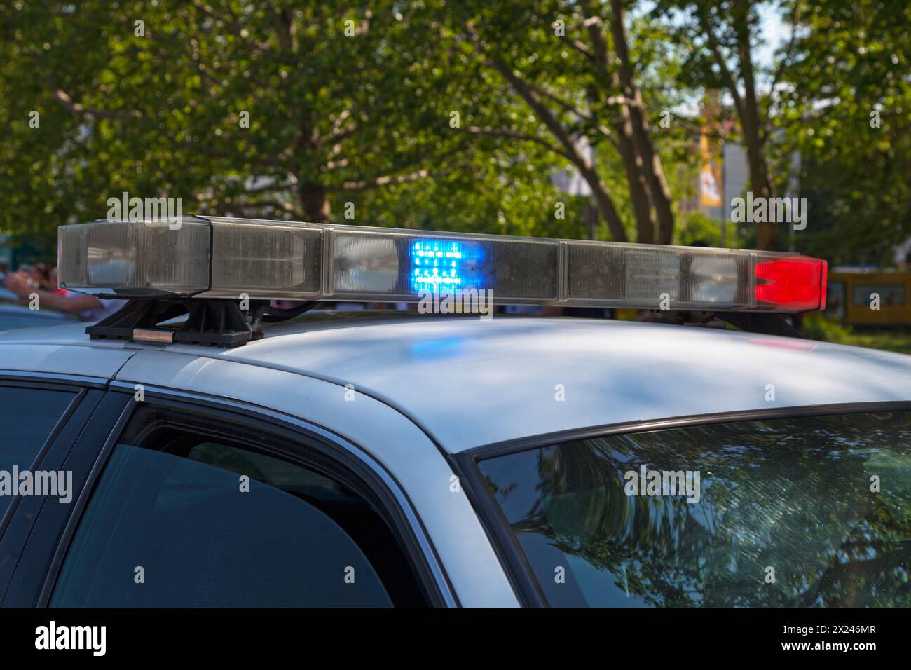 American police car hi-res stock photography and images - Alamy