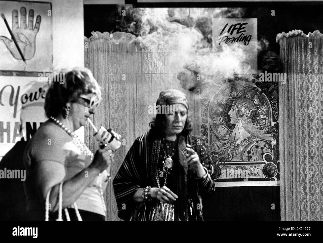 Gloria Spivak, Kaly Mills, on-set of the film, 'Carnival Of Blood', Kirt Films International, 1970 Stock Photo