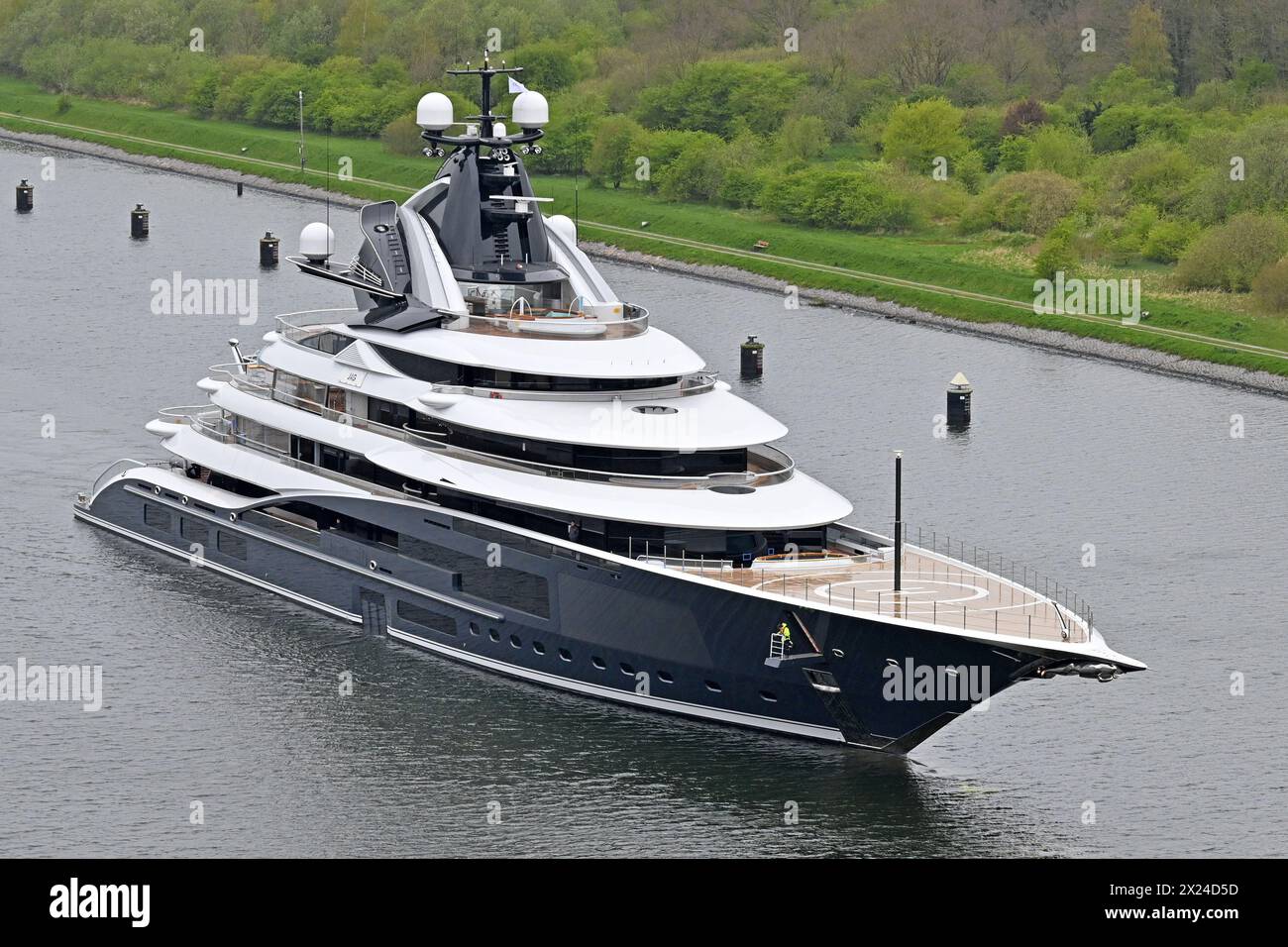 Superyacht KISMET (Projectname JAG) performing seatrials at the Kiel ...