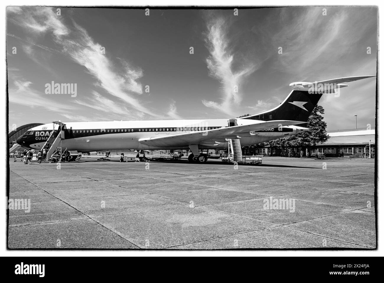 A BOAC Cunard Vickers VC10 1960s airliner Stock Photo