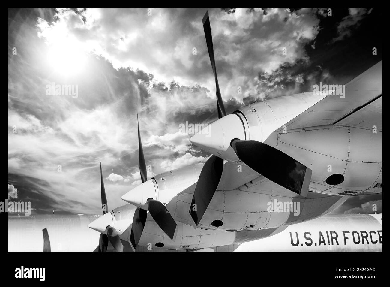 1955 Convair B-36 Peacemaker long-range strategic bomber plane on