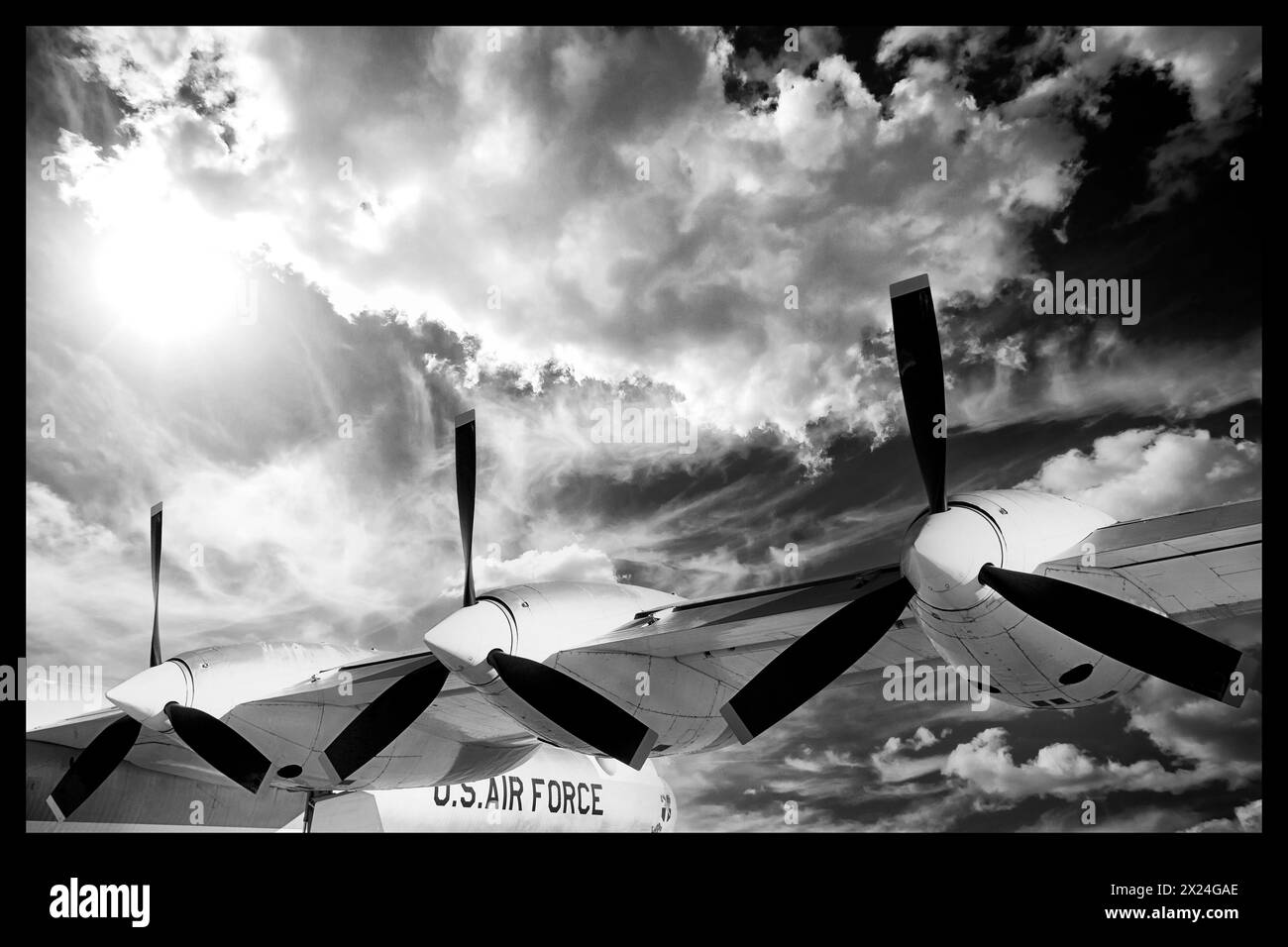 1955 Convair B-36 Peacemaker long-range strategic bomber plane on