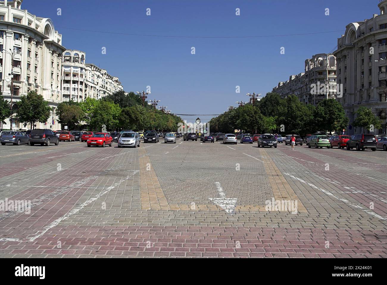 București, Bucharest, Rumänien, Romania; Bulevardul Unirii Stock Photo