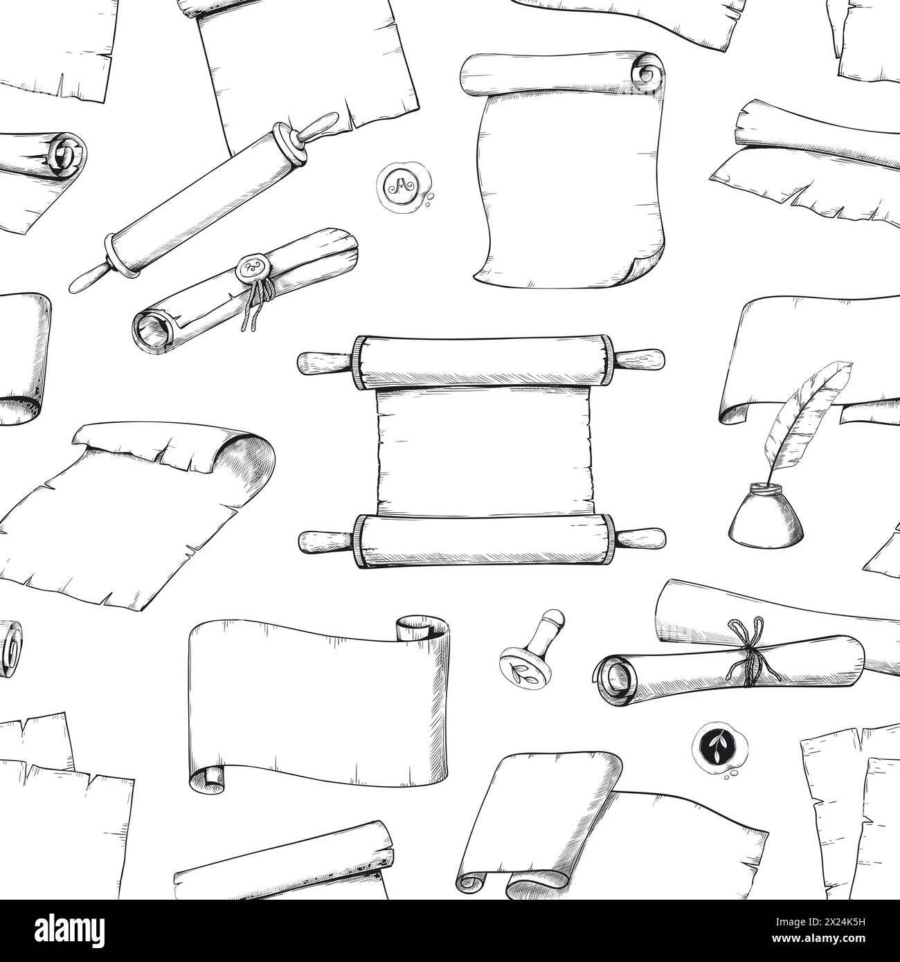 Hand drawn manuscripts Stock Vector Images - Alamy