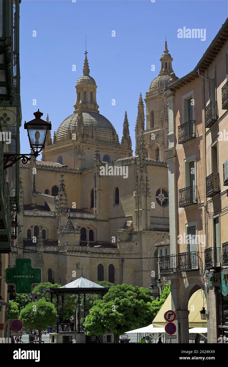 Segovia, Spain España Spanien; Catedral de Nuestra Señora de la Asunción y de San Frutos; Cathedral of Our Lady of the Assumption and of Saint Fructus Stock Photo