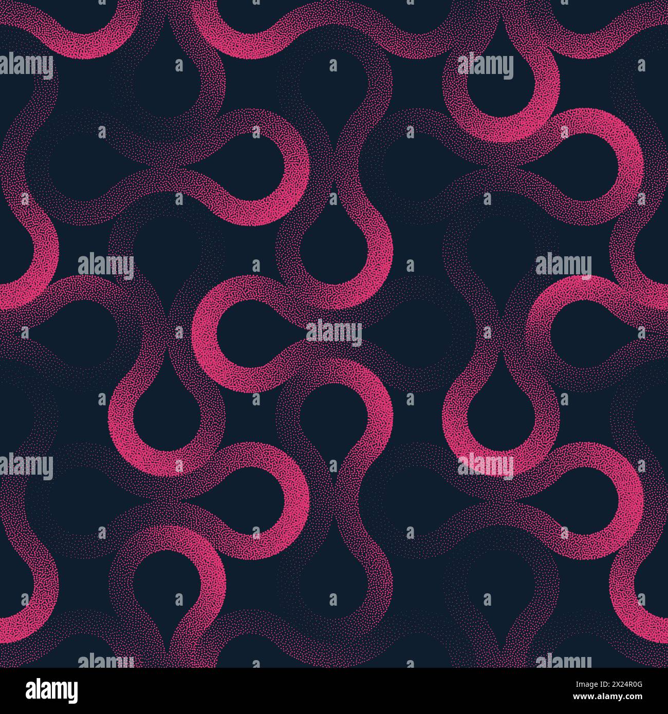 Curved Lines Fashion Seamless Pattern Trend Vector Magenta Abstract