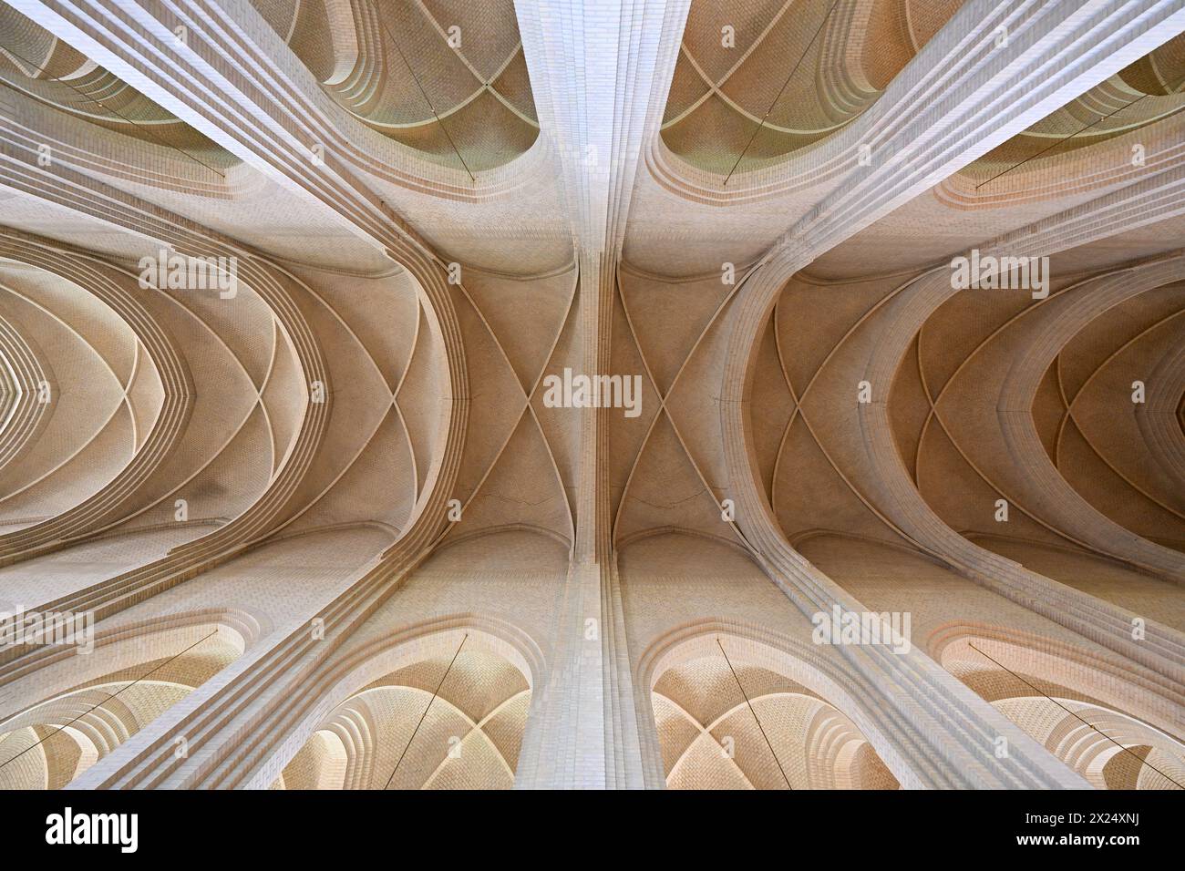 Copenhagen, Denmark - Jul 16, 2023: Grundtvig’s Church located in the Bispebjerg district of Copenhagen, Denmark. It is a rare example of expressionis Stock Photo