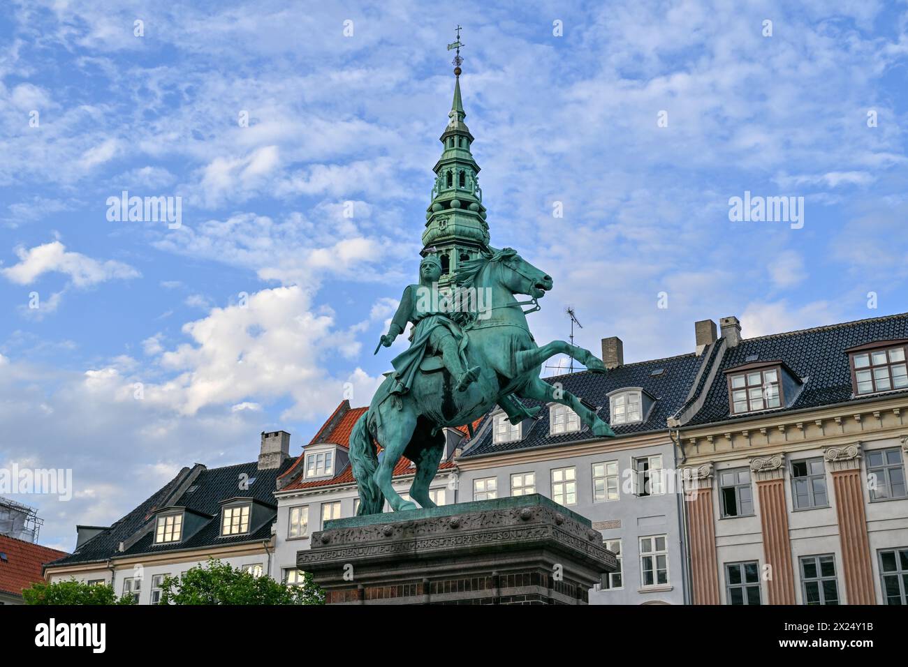 Copenhagen, Denmark - Jul 15, 2023: Bishop Absalon Monument in copenhagen. Absalon (1128-1201), a Danish archbishop, was the closest advisor of King V Stock Photo