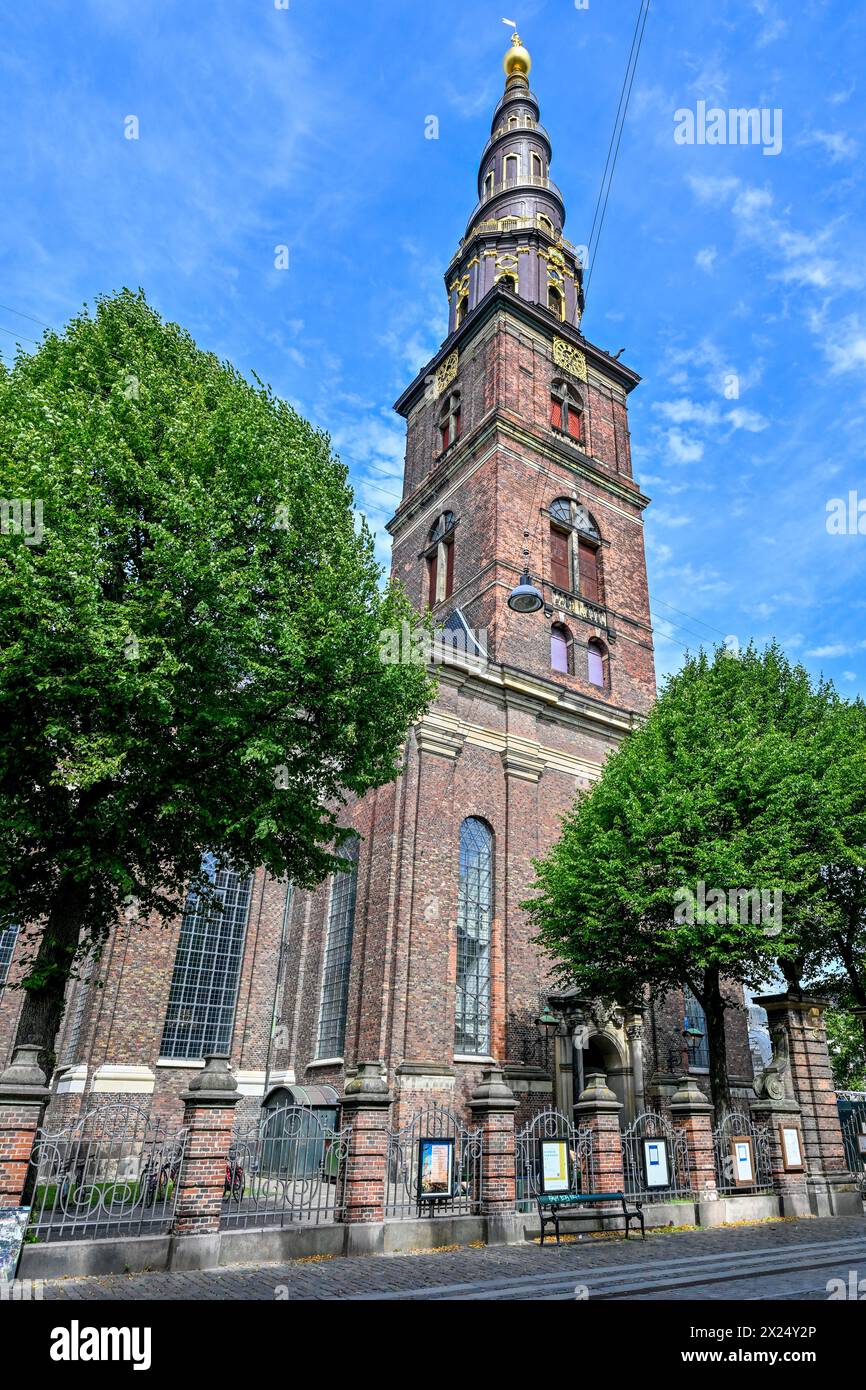 Copenhagen, Denmark - Jul 15, 2023: Vor Frelsers Kirke, Church of Our Saviour in Copenhagen, Denmark Stock Photo