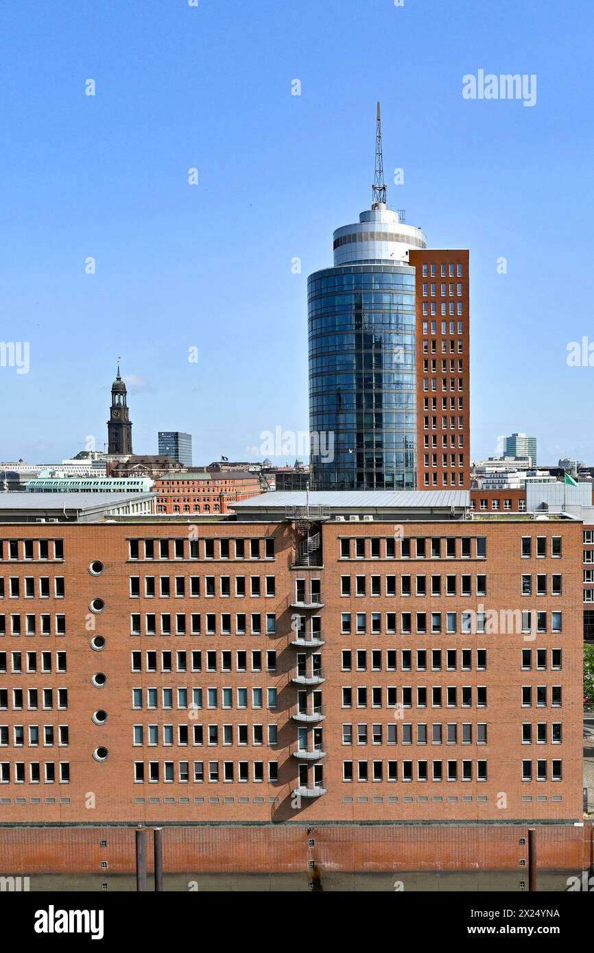 Columbus Haus in Hamburg, Germany. Modern office building. Stock Photo