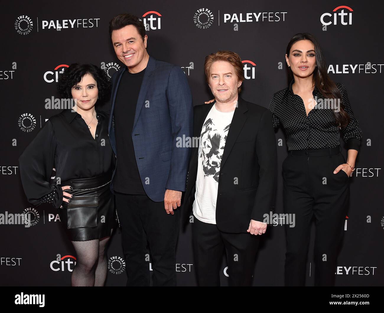Hollywood, USA. 19th Apr, 2024. Alex Borstein, Seth MacFarlane, Seth Green and Mila Kunis arriving to the Family Guy 25th Anniversary during PaleyFest 2024 held at the Dolby Theatre on April 19, 2024 in Hollywood, Ca. © Lisa OConnor/AFF-USA.com Credit: AFF/Alamy Live News Stock Photo
