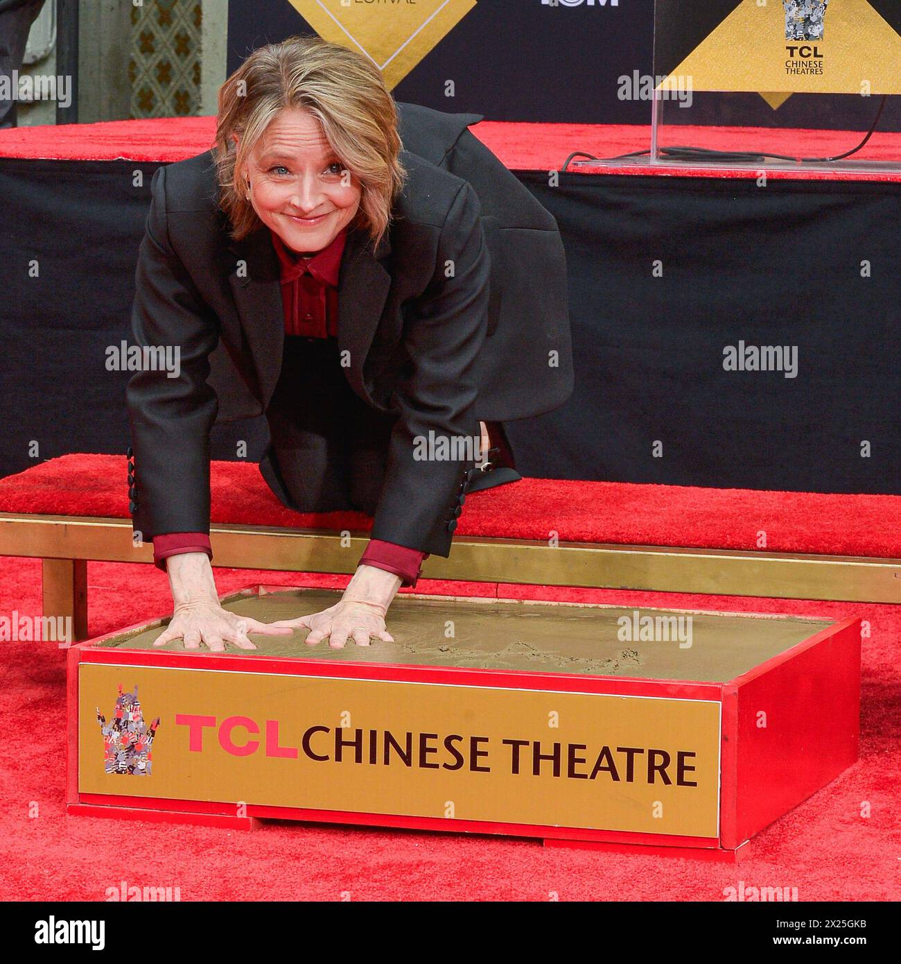 Jodie fosters handprint and footprints hires stock photography and