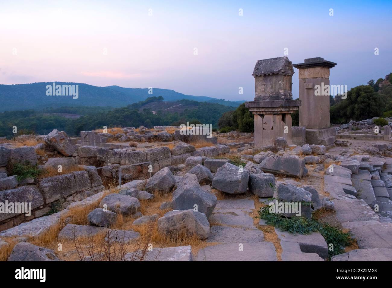 Xanthos Ancient City in Kas Antalya (old Lycian capital) - 2022 Summer Stock Photo