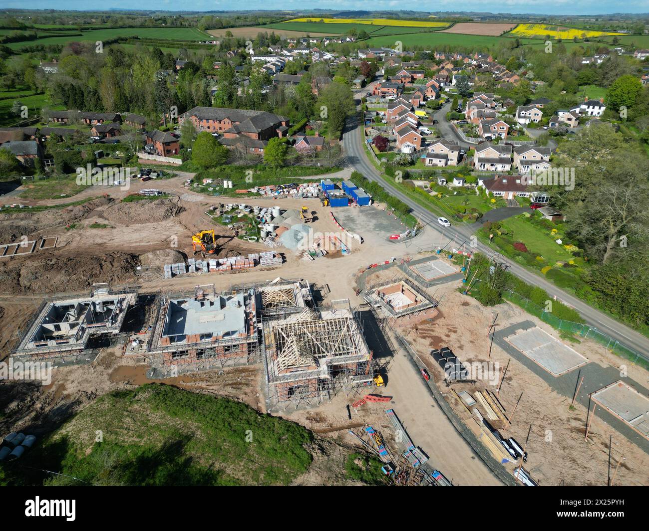 Sutton St Nicholas Herefordshire UK 24 new build houses construction