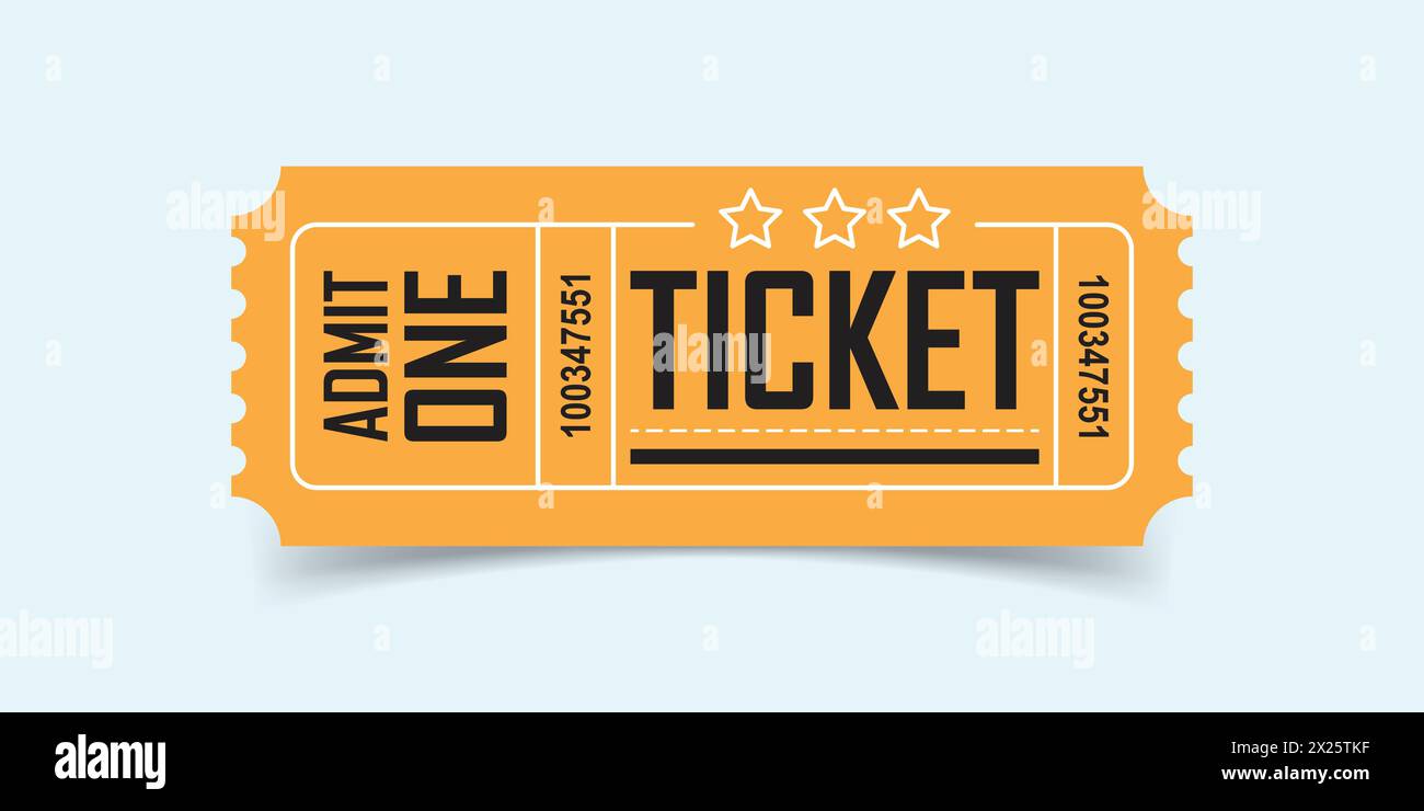 Ticket icon in flat style. Coupon vector illustration on isolated ...