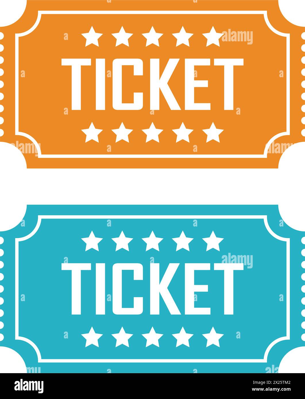 Ticket icon in flat style. Coupon vector illustration on isolated ...
