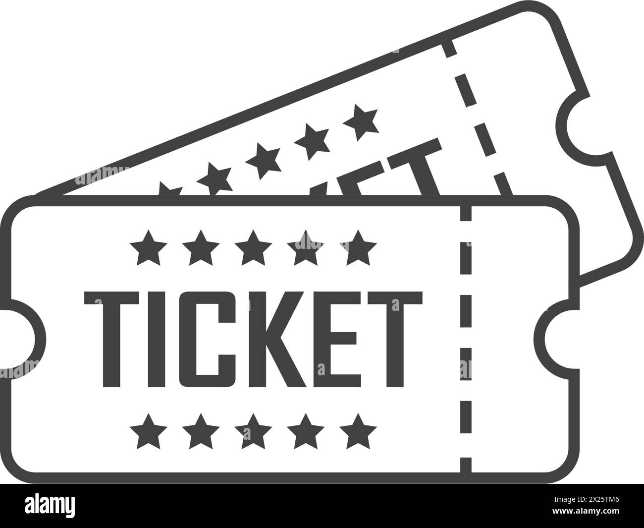 Ticket icon in flat style. Coupon vector illustration on isolated ...