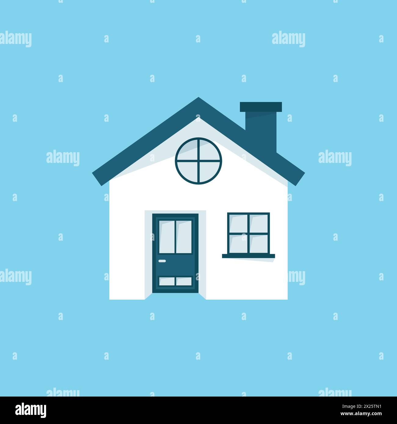 House icon in flat style. Home vector illustration on isolated ...