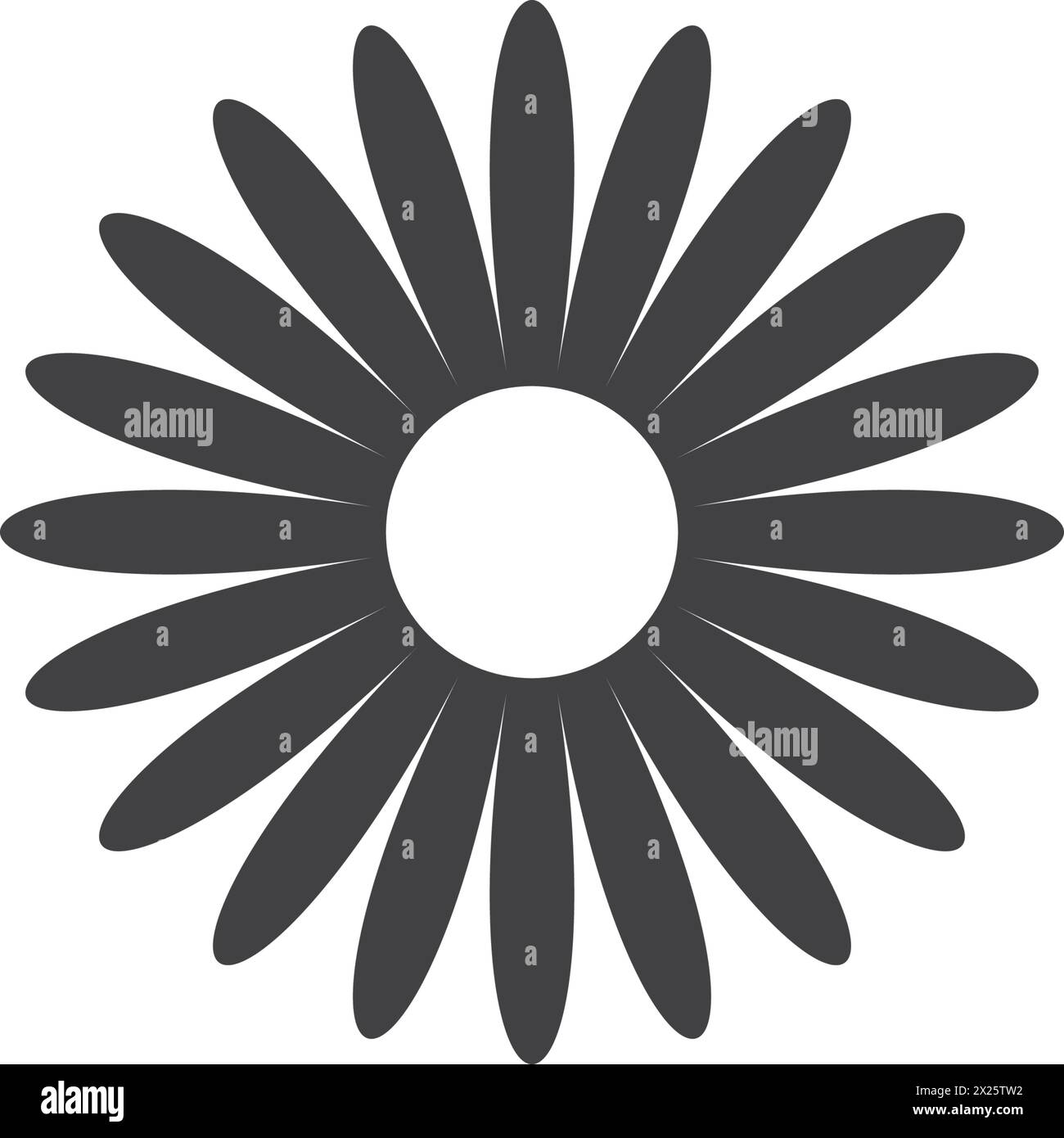 Daisy chamomile icon in flat style. Flower vector illustration on ...