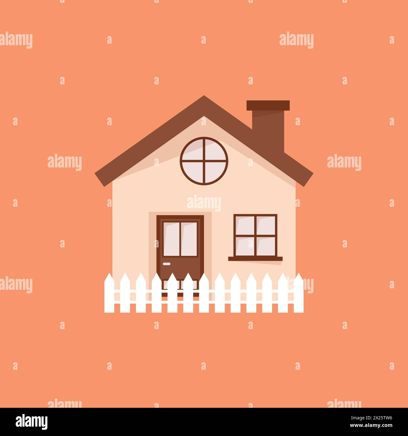House icon in flat style. Home vector illustration on isolated ...