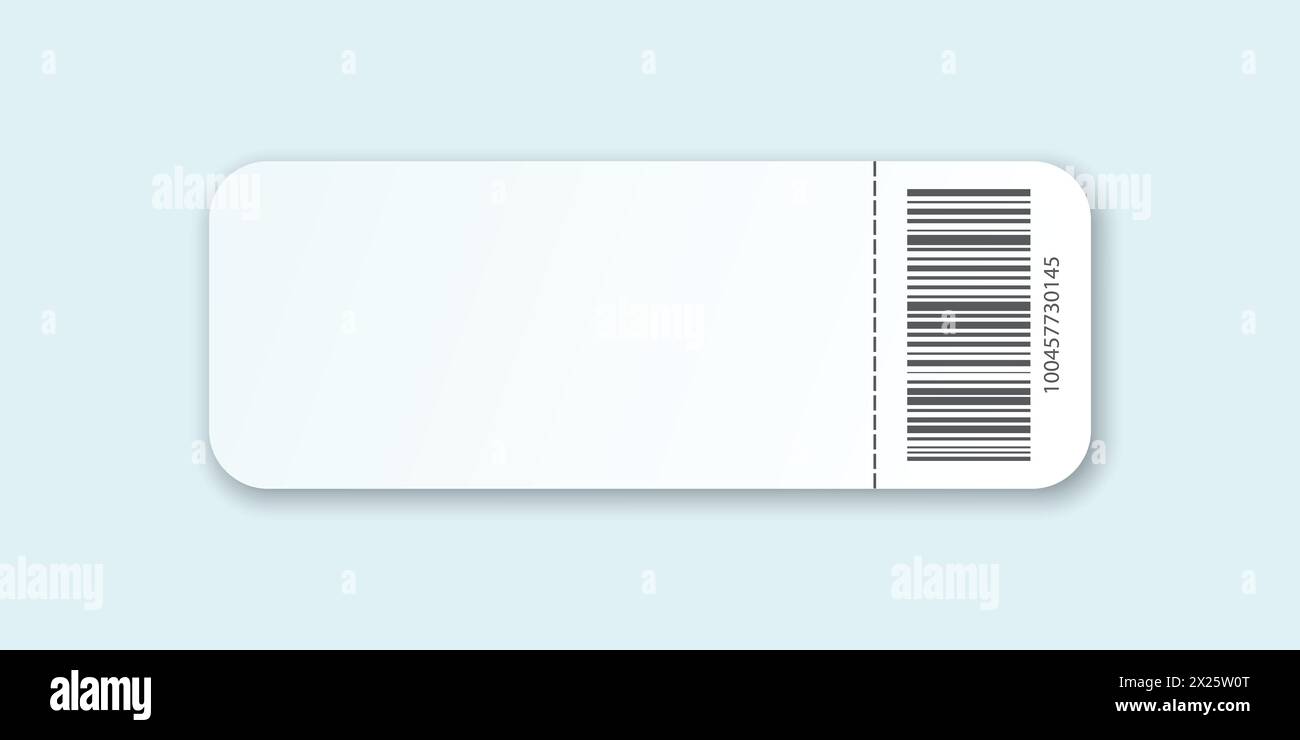 Ticket icon in flat style. Coupon vector illustration on isolated ...