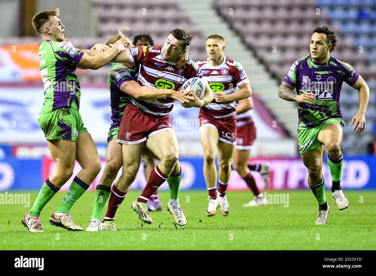 Wigan, England - 19th April 2024 Jacob Miller of Castleford Tigers ...
