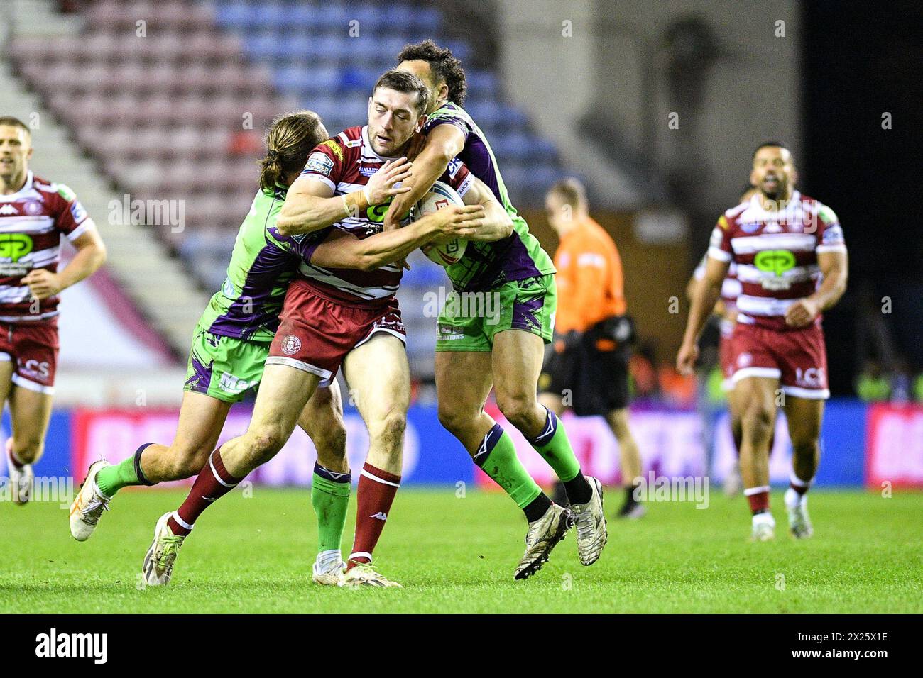 Wigan, England - 19th April 2024 Jacob Miller of Castleford Tigers ...