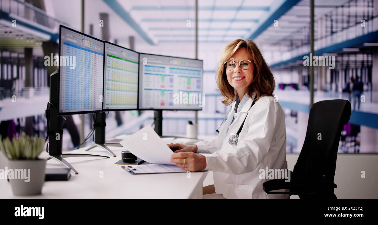 Medical Coding Bill And Billing Codes Spreadsheets Stock Photo