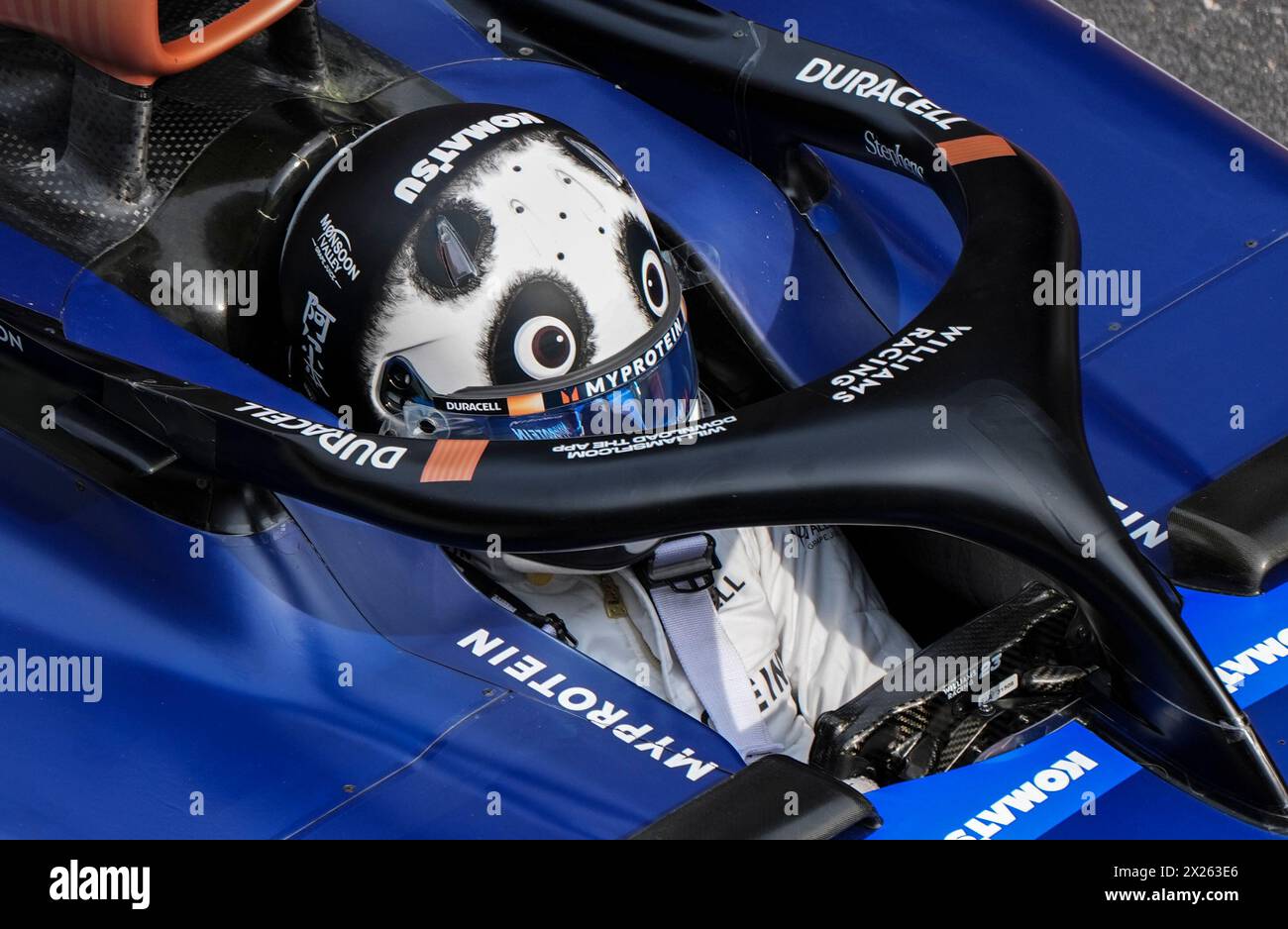 Shanghai, China. 20th Apr, 2024. Williams' Thai driver Alexander Albon competes during the qualifying session of Chinese Formula One Grand Prix at the Shanghai International Circuit in Shanghai, China, on April 20, 2024. Credit: He Changshan/Xinhua/Alamy Live News Stock Photo