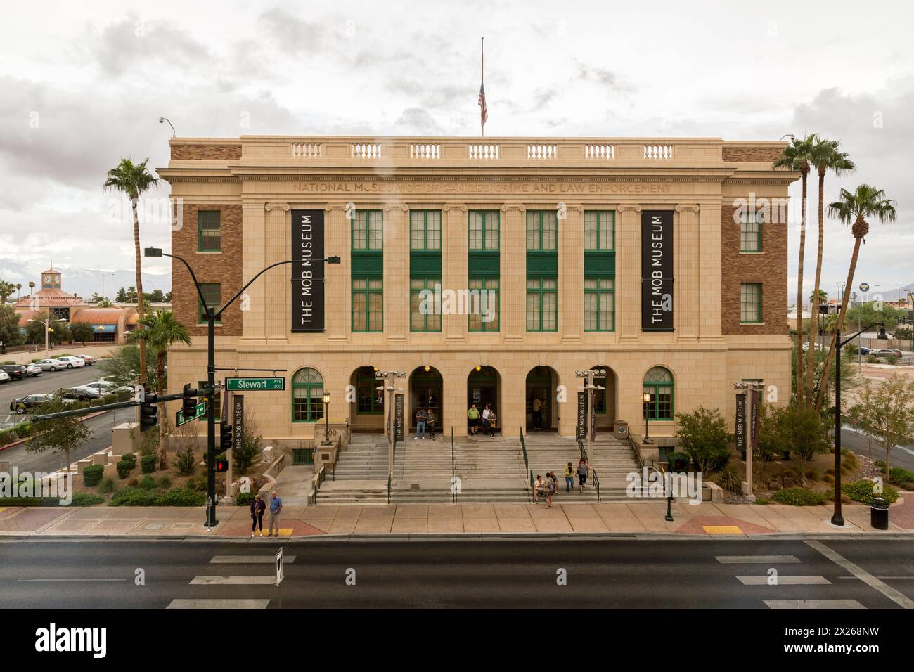 Las Vegas, Nevada.  National Museum of Organized Crime and Law Enforcement,  The Mob Museum, formerly the Federal Court House. Stock Photo