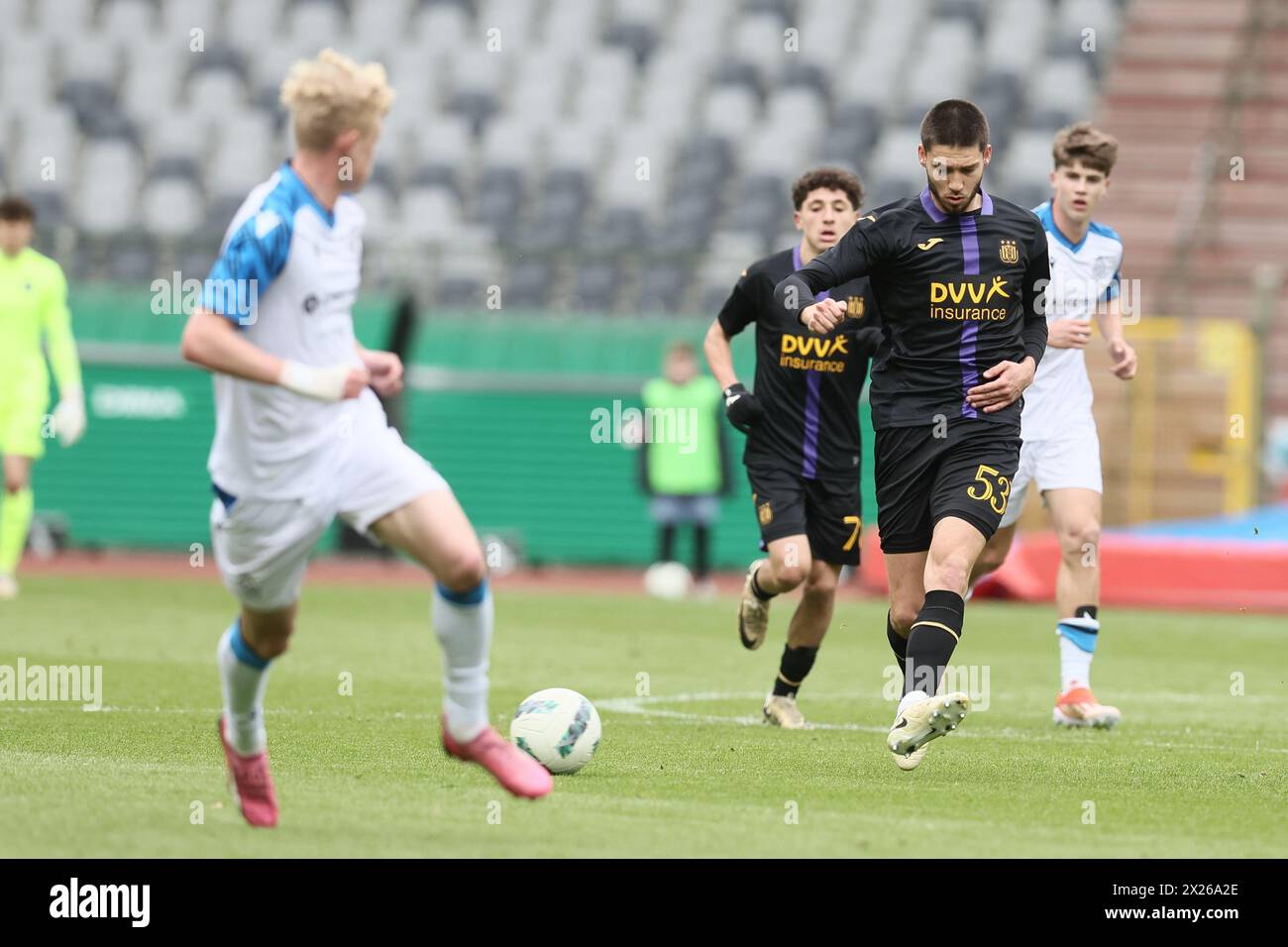 Brussels, Belgium. 20th Apr, 2024. RSCA Futures' Antoine Colassin ...