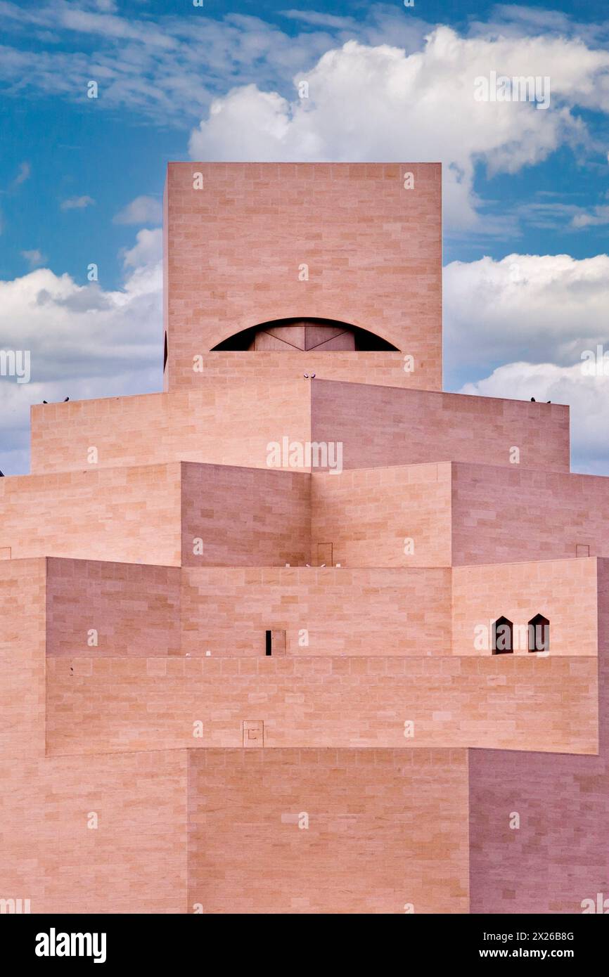 Doha, Qatar.  Museum of Islamic Art, designed by architect I.M. Pei. Stock Photo