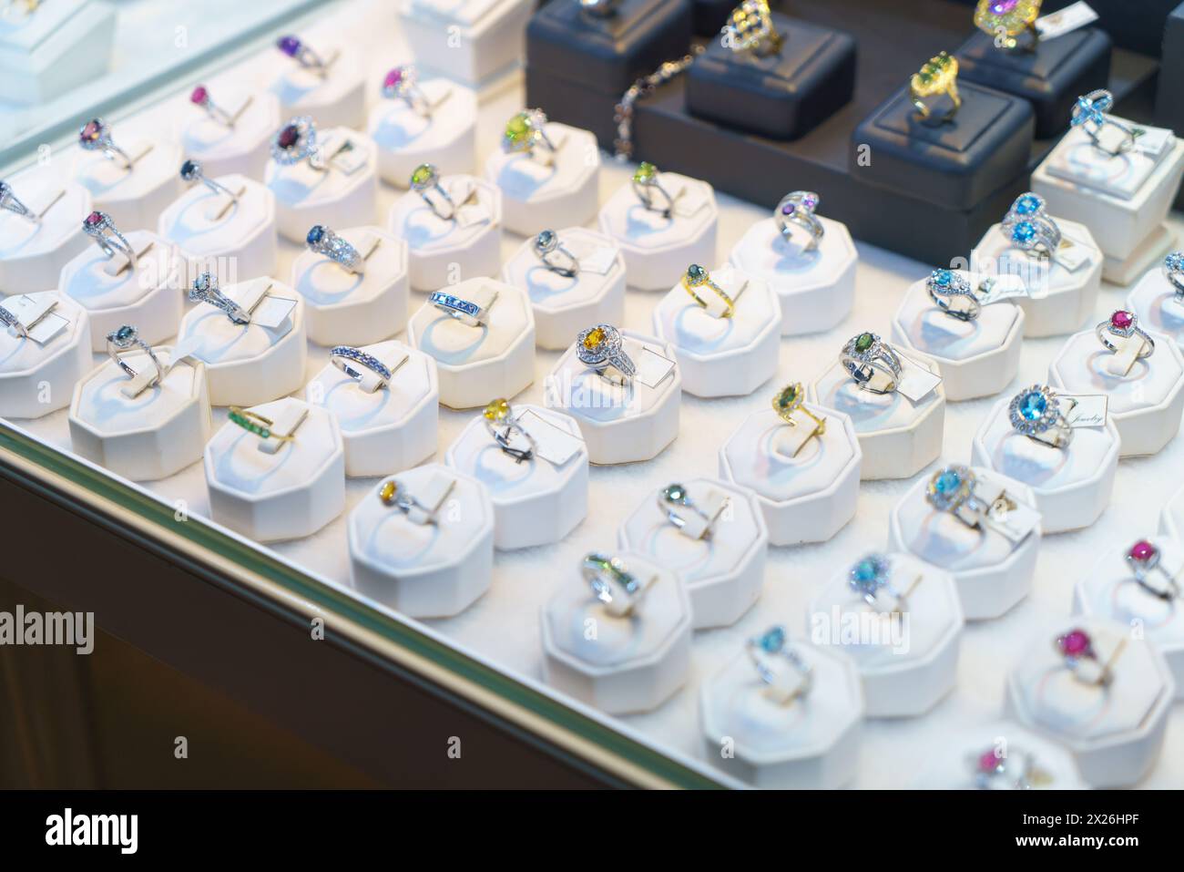 Step into opulence with a glimpse through the window display of a 
