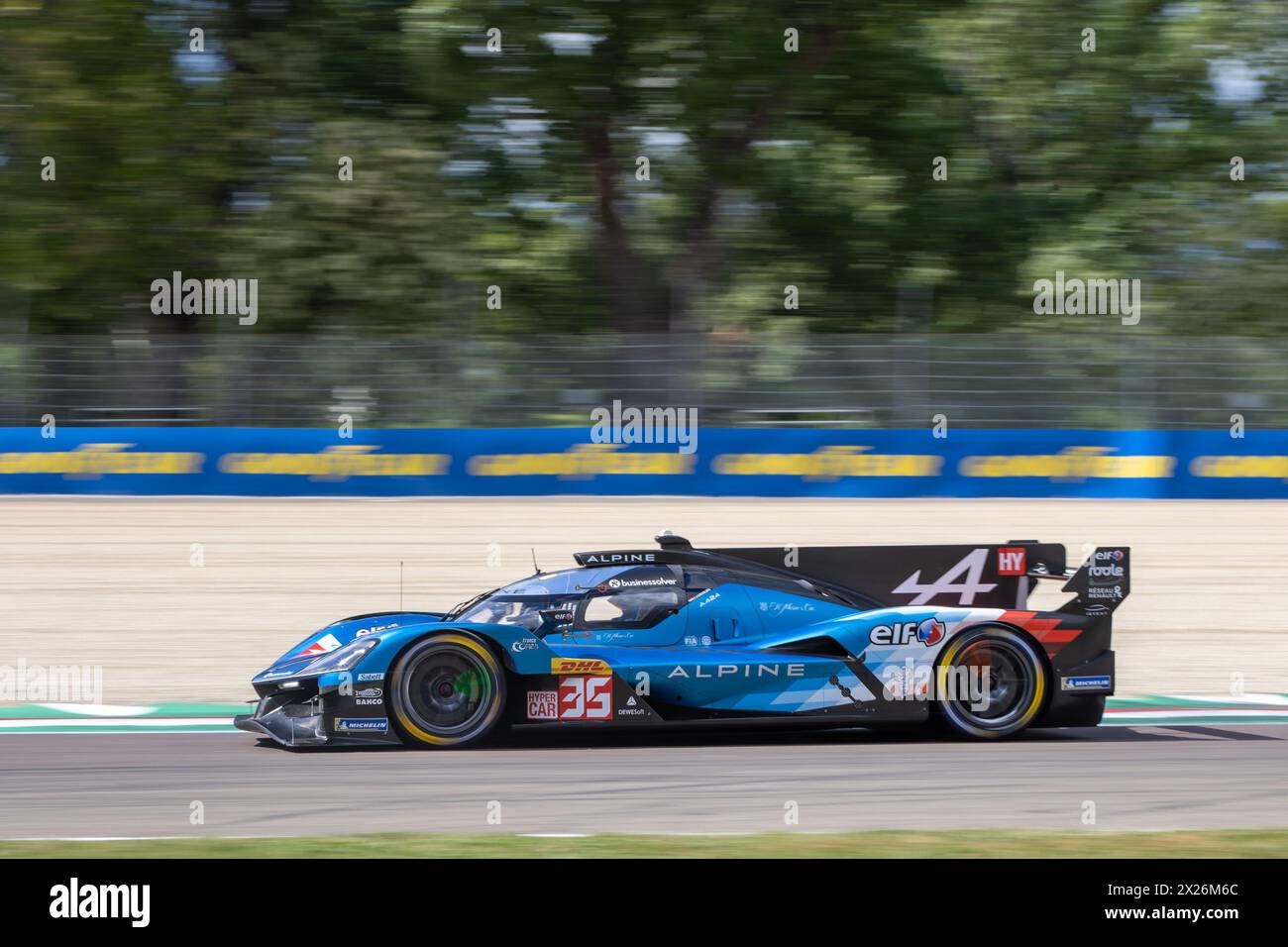 Imola, Italy. 20th Apr, 2024. ALPINE ENDURANCE TEAM (FRA), Alpine A424 - Paul-Loup Chatin (FRA), Ferdinand Habsburg-Lothringen (AUT), Charles Milesi (FRA) during the 6 Hours of Imola, 2nd round of the 2024 FIA World Endurance Championship, at International Circuit Enzo and Dino Ferrari, Imola, Italy on April 20, 2024 during WEC - 6 Hours of Imola Qualifiyng Race, Endurance race in Imola, Italy, April 20 2024 Credit: Independent Photo Agency/Alamy Live News Stock Photo