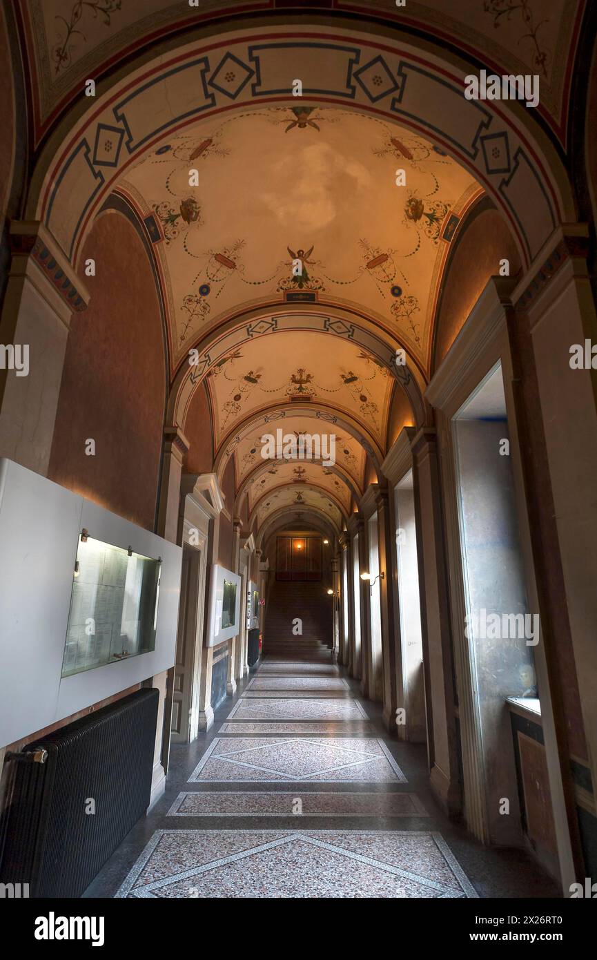 Corridors in the Academy of Fine Arts, Italian Renaissance, 1877 Opening, Vienna, Austria Stock Photo