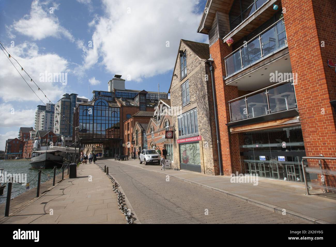 Views of Neptune Marina, Ipswich, Suffolk in the United Kingdom Stock