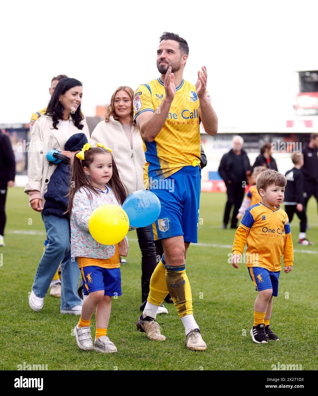 Mansfield Town's Stephen McLaughlin after the Sky Bet League Two match at the One Call Stadium, Mansfield. Picture date: Saturday April 20, 2024. Stock Photo